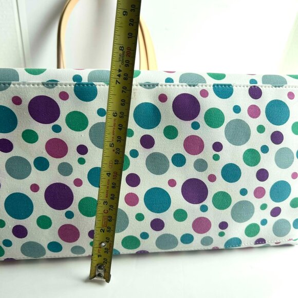 Amanda Smith Polka Dot Large tote/Shoulder Bag, Weekender, Grocery Bag in  purpl - Picture 7 of 12